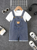 Overol jean con camiseta